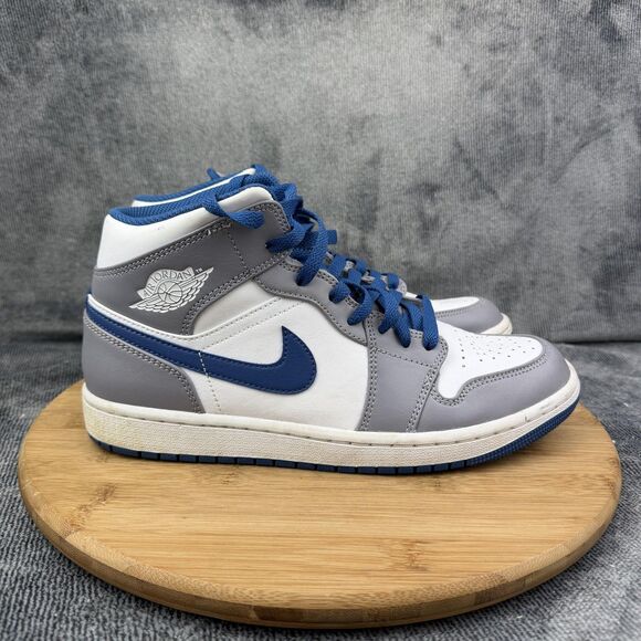 Nike Air Jordan 1 Mid Shoes Mens Size 8.5 Gray Basketball Sneakers DQ8426-014